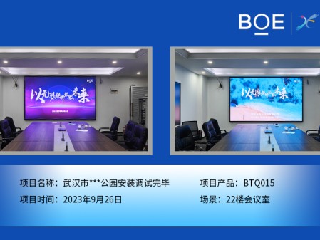 肇慶武漢市**公園22樓會議室BTQ015安裝調試完畢